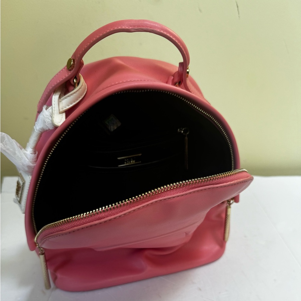 Roberto Cavalli Class NEW Snake Logo Pink Leather Backpack Shoulder Bag Chain - Picture 6 of 16